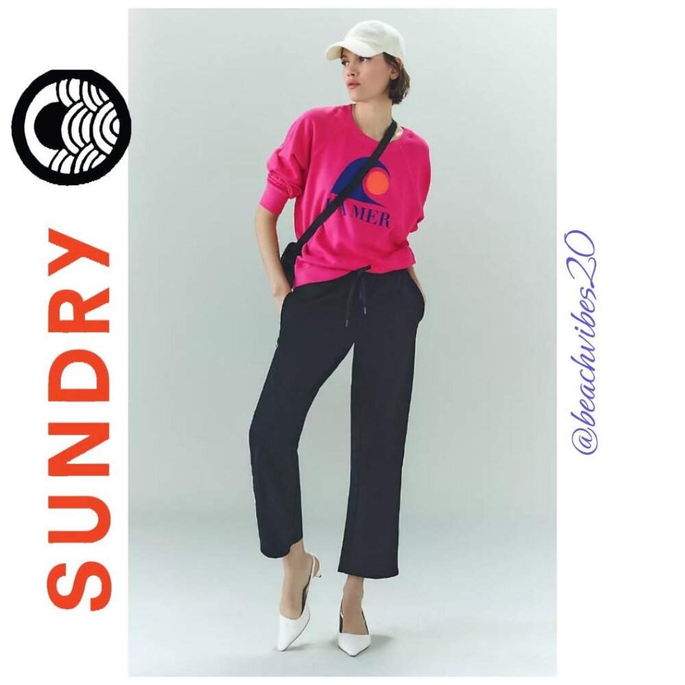SUNDRY x ANTHROPOLOGY La Mer Sweatshirt 2(Medium) Pink NWT O-280